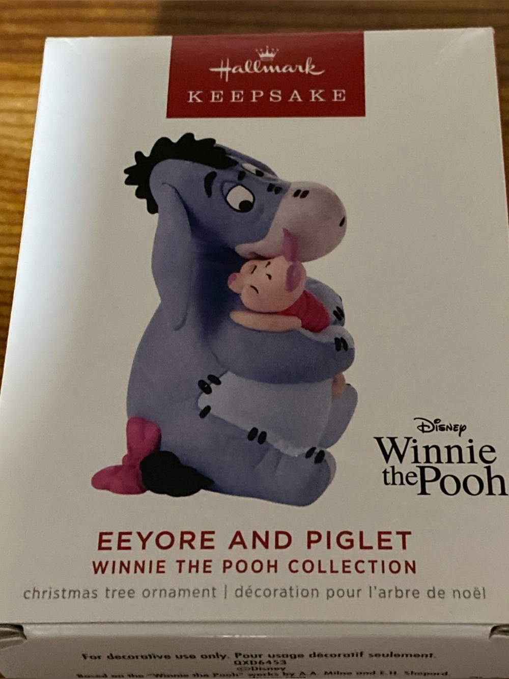 Disney Winnie the Pooh Eeyore and Piglet Ornament - Purple